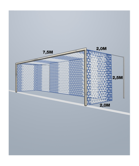 Cawila Tornetz 4MM HEX120 7,5x2,5m 2x2m Blau/Weiss 