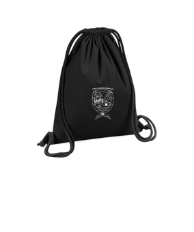 Merch Organic Premium Cotton Gymsack Black | #logo1c