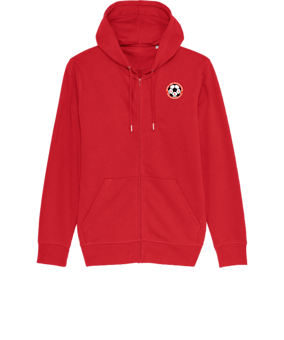 Merch Connector Zip-Hoodie Red | #justlogo4c