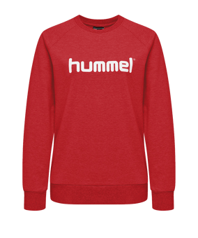 Hummel Cotton Logo Sweatshirt Damen Rot F3062 - rot