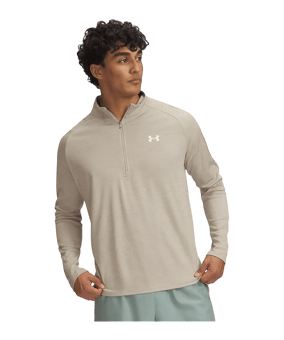 Under Armour Tech Textured 1/2 Zip Zip Top Braun F299 - braun