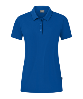 JAKO Organic Stretch Polo Shirt Damen Blau F400 - blau