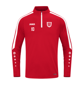 JAKO Power Sweatshirt Rot Weiss F100