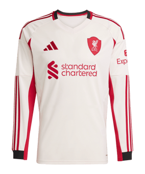 adidas FC Liverpool Trikot langarm Away 2025/2026 Weiß - weiss