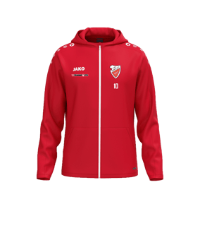 JAKO One Kapuzenjacke Rot F100