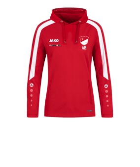 JAKO Power Hoody Damen Rot Weiss F100