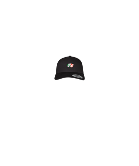 Merch 5 Panel Retro Trucker Cap Schwarz  | #logo4c