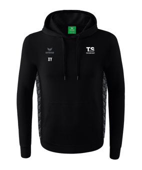 Erima Team Essential Hoody Schwarz Grau