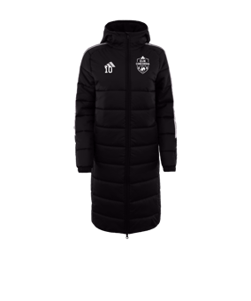 adidas Tiro 24 Long Coachjacke Schwarz Weiss