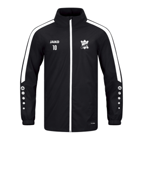 JAKO Power Allwetterjacke Schwarz Weiss F800