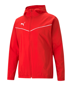 PUMA teamRISE Allwetterjacke Rot Weiss F01 - rot