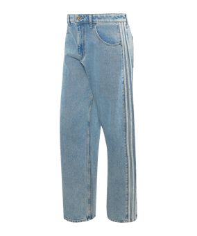 adidas Originals Firebird Adicolor Denim Mid-Rise Straight Leg Jeans Bleu - bleu
