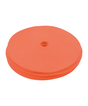 Cawila Gummi Markierungsscheiben 10er Set | rutschfeste Floormarker | 15cm | orange
