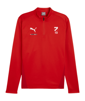 PUMA teamGOAL Training 1/4 Zip Sweatshirt Rot F01