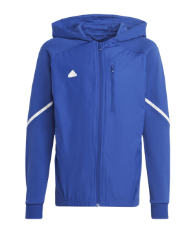 adidas D4GMDY Kapuzenjacke Kids Blau Weiss - blau