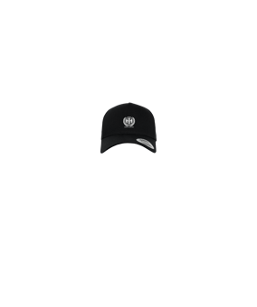 Merch 5 Panel Curved Snapback Cap Schwarz | #logo1c