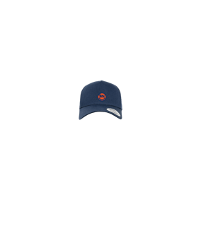 Merch 5 Panel Curved Snapback Cap Navy | logo4c