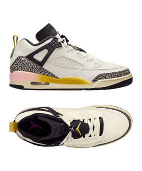 Jordan Spizike Low Braun F107 - weiss