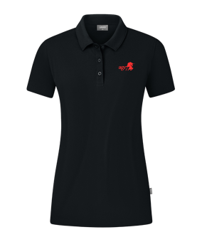 JAKO Organic Stretch Polo Shirt Damen Schwarz F800