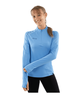 JAKO ZipTop Light Flow Sweatshirt Damen Blau F430 - blau
