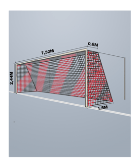 Cawila Tornetz 7,50x2,50m | Tiefe 0,8x1,5m - rot