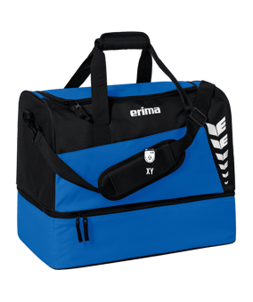 Erima Six Wings Sporttasche mit Bodenfach Gr. L Blau Schwarz