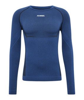 Hummel Te Mike Seamless L/S T-Shirt Blau F7957 - blau
