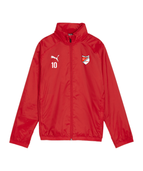 PUMA teamGOAL Allwetterjacke Kids Rot Weiss F01