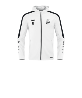 JAKO Power Kapuzenjacke Kids Weiss Schwarz F000