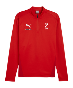 PUMA teamGOAL Training 1/4 Zip Sweatshirt Rot F01
