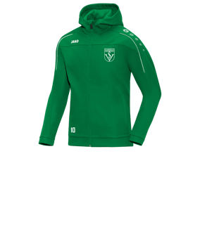 JAKO Classico Kapuzenjacke Kids Grün F06