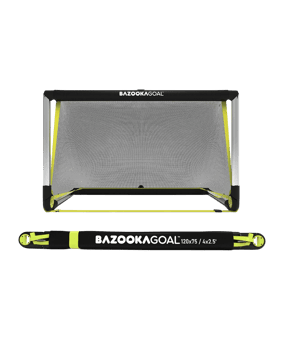 Bazookagoal ALUMINIUM Teleskoptor | 120x75 cm Silber Weiss - schwarz