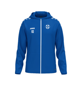 JAKO One Kapuzenjacke Blau F400