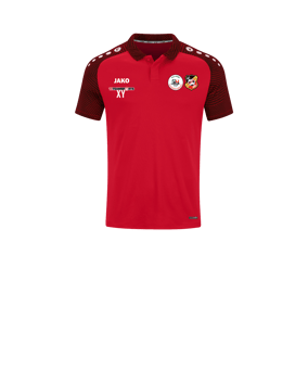 JAKO Performance Poloshirt Kids Rot Schwarz F101