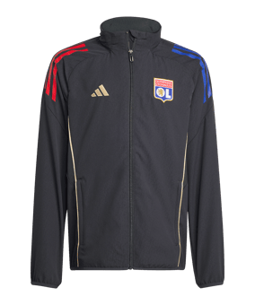 adidas Olympique Lyon Präsentationsjacke Kids Grau - grau