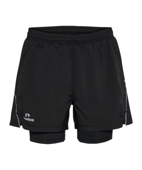 Newline Fast 2in1 Zip Pocket Short Damen Schwarz F2001 - schwarz