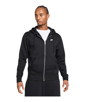 Nike Club Fleece Jas met capuchon Zwart K010 - zwart