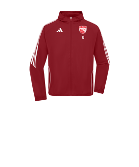 Veste coupe-vent adidas Tiro 24 enfants rouge blanche