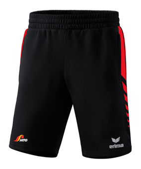 Erima Short Kids Schwarz/rot F00k