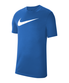 Nike Park 20 T-Shirt Swoosh Blau Weiss F463 - blau
