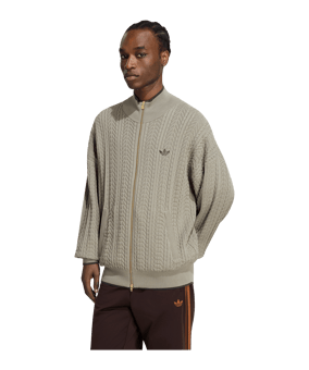 adidas Originals Firebird Cable Knit Track Giacca Verde - verde