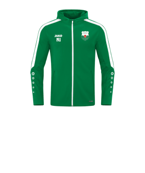 JAKO Power Kapuzenjacke Kids Grün Weiss F200