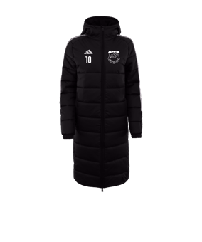 adidas Tiro 24 Long Coachjacke Schwarz Weiss