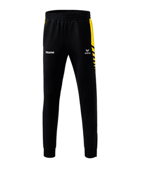 Erima SIX WINGS Trainingshose Schwarz Gelb