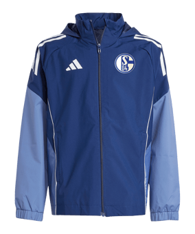 adidas FC Schalke 04 Regenjacke Kids Blau - blau