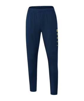 JAKO Premium Trainingshose Damen Blau Gelb F93 - blau