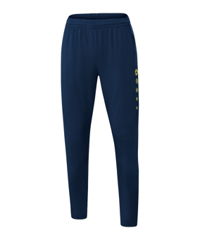JAKO Premium Trainingshose Damen Blau Gelb F93 - blau