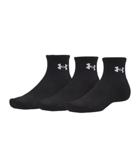 Under Armour Performance Cotton 3p Qtr Socken Schwarz F008 - schwarz