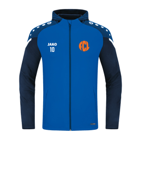 JAKO Performance Kapuzenjacke Blau F403