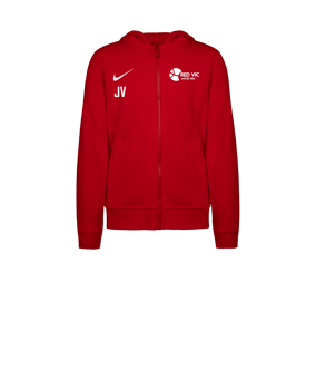 RED VIC Hoody Met Full-Zip Kids Rood
